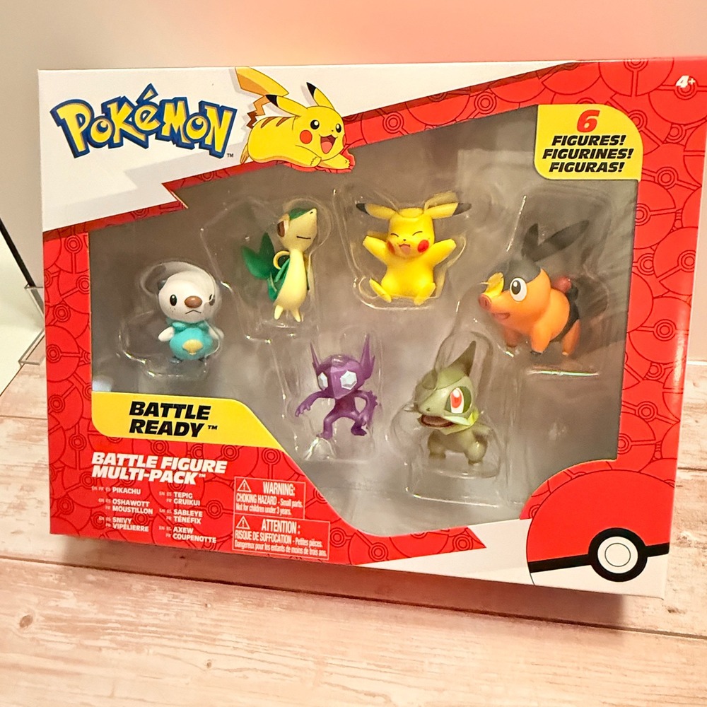 Pokemon Battle Figure Multi-Pack Kids OS Multi NEW Pikachu Oshawott Snivy